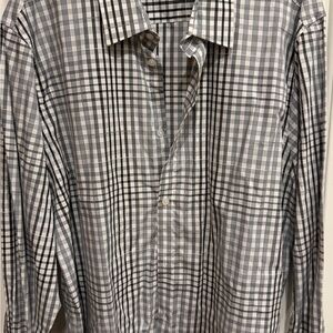Men's Checkered Shirt - Black and White